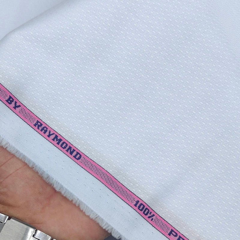 Shirt Fabric Raymond 100% Cotton Dobby Colour Powder Blue