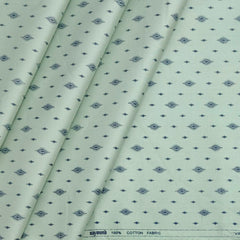 Shirt Fabric Raymond 100% Cotton Printed Colour Pistachio Green