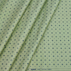 Shirt Fabric Raymond 100% Cotton Printed Colour Green