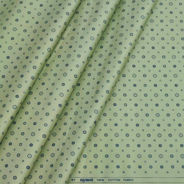 Shirt Fabric Raymond 100% Cotton Printed Colour Green