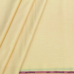 Shirt Fabric Raymond 100% Cotton Dobby Colour Banana Cream