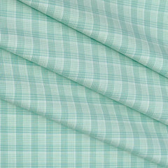 Shirt Fabric Raymond 100% Cotton Check Colour Mint Green