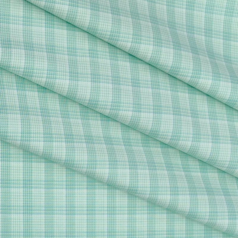 Shirt Fabric Raymond 100% Cotton Check Colour Mint Green