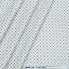 Shirt Fabric Raymond 100% Cotton Printed Colour White N Brown
