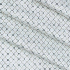Shirt Fabric Raymond 100% Cotton Printed Colour White N Brown