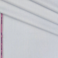 Shirt Fabric Raymond 100% Cotton Pin Lining Colour Blue N White