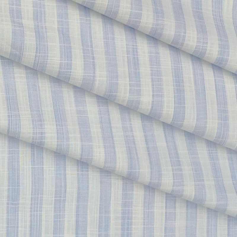 Shirt Fabric Raymond 100% Cotton Patta Lining Colour Light Blue N White