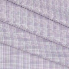 Shirt Fabric Raymond 100% Cotton Check Colour Light Lavender