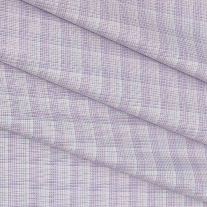 Shirt Fabric Raymond 100% Cotton Check Colour Light Lavender
