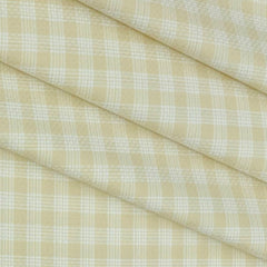 Shirt Fabric Raymond 100% Cotton Check Colour Ivory Cream