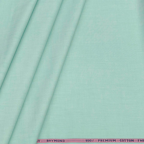 Shirt Fabric Raymond Fill a Fill 100% cotton Plain Colour Seafoam Green