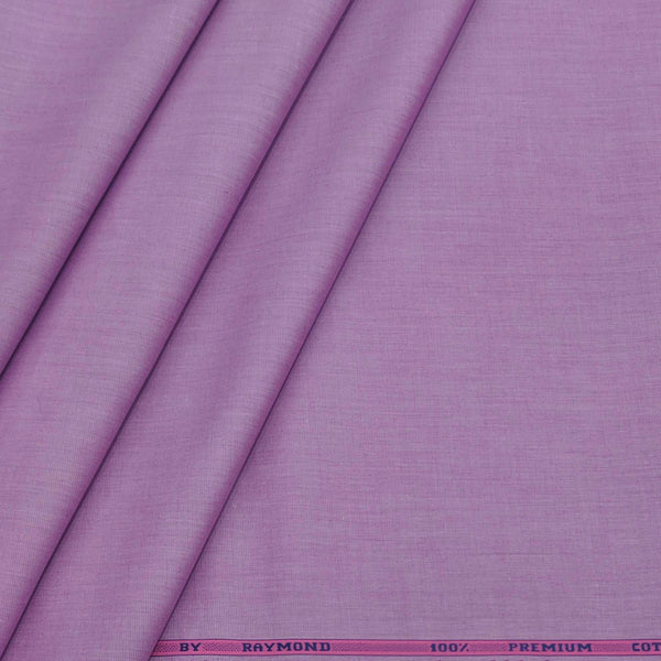 Shirt Fabric Raymond Fill a Fill 100% cotton Plain Colour Lavender