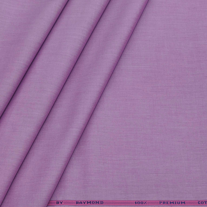 Shirt Fabric Raymond Fill a Fill 100% cotton Plain Colour Lavender