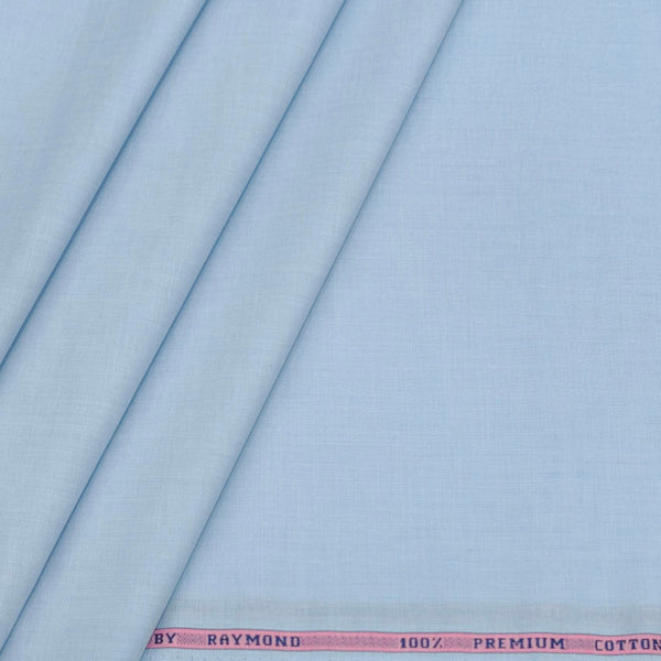 Shirt Fabric Raymond Fill a Fill 100% cotton Plain Colour Baby Blue