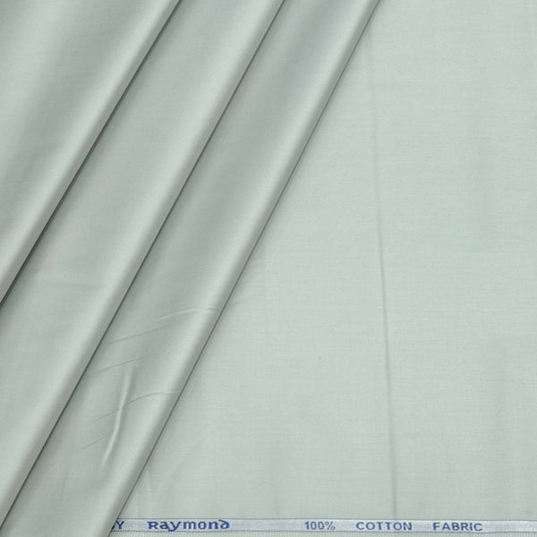 Shirt Fabric Raymond 70s Giza Cotton Plain Colour Greenish Grey