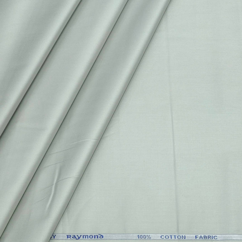 Shirt Fabric Raymond 70s Giza Cotton Plain Colour Greenish Grey