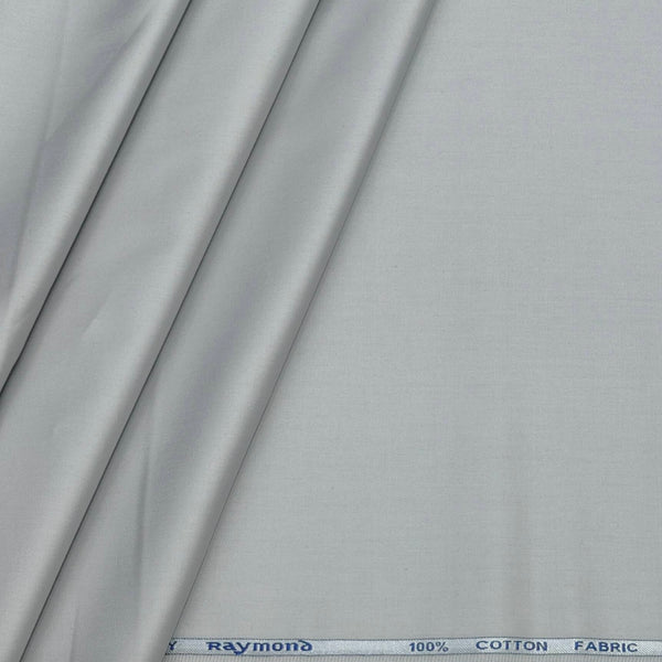 Shirt Fabric Raymond 70s Giza Cotton Plain Colour Cloud Grey