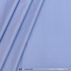 Pant Shirt Combo Donear Greenish Golden Trouser With Cornflower Blue Plain Giza Cotton Shirt Fabric