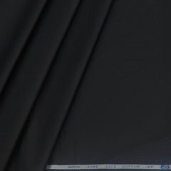 Pant Shirt Combo Donear Greenish Grey Trouser With Black Plain Giza Cotton Shirt Fabric