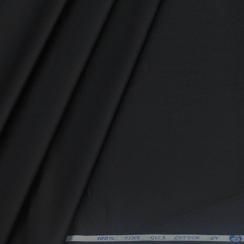 Pant Shirt Combo Donear Greenish Grey Trouser With Black Plain Giza Cotton Shirt Fabric