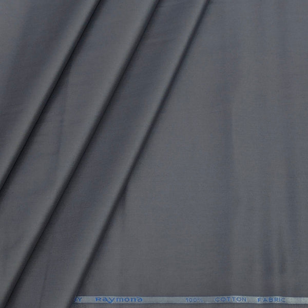 Shirt Fabric Raymond 70s Giza Cotton Plain Colour Lava Grey