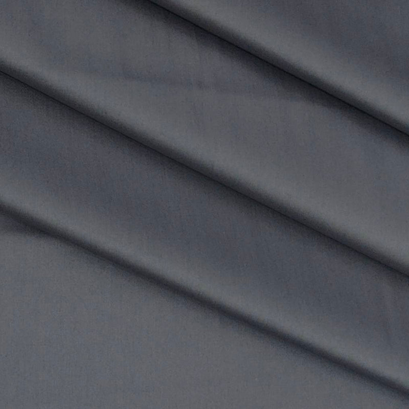 Shirt Fabric Raymond 70s Giza Cotton Plain Colour Lava Grey