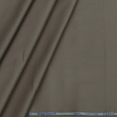 Shirt Fabric Raymond 70s Giza Cotton Plain Colour Dull Brown