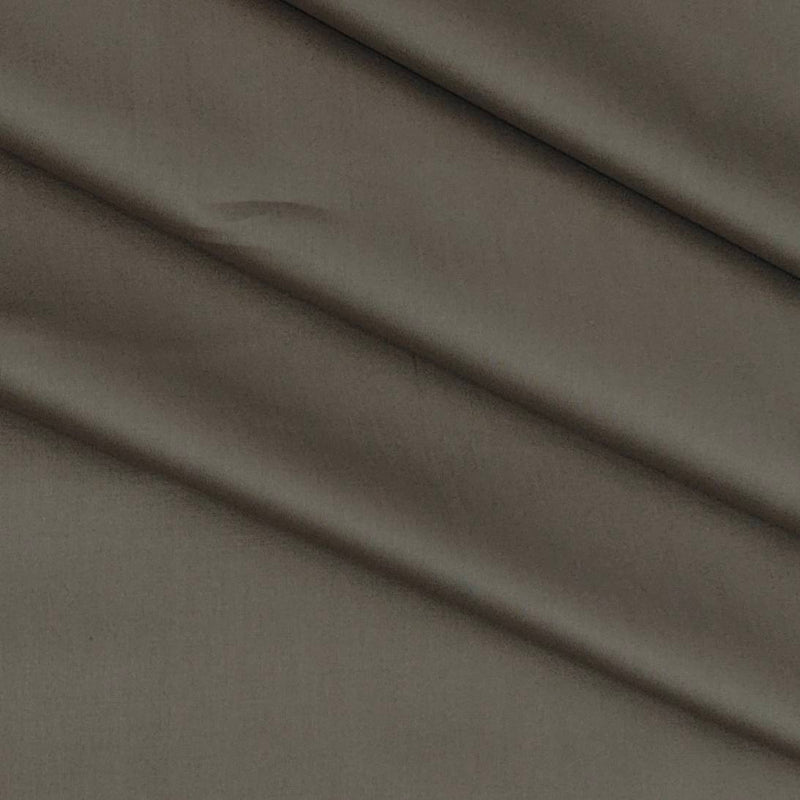 Shirt Fabric Raymond 70s Giza Cotton Plain Colour Dull Brown