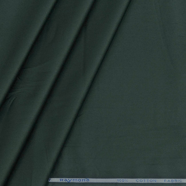 Shirt Fabric Raymond 70s Giza Cotton Plain Colour Hunter Green