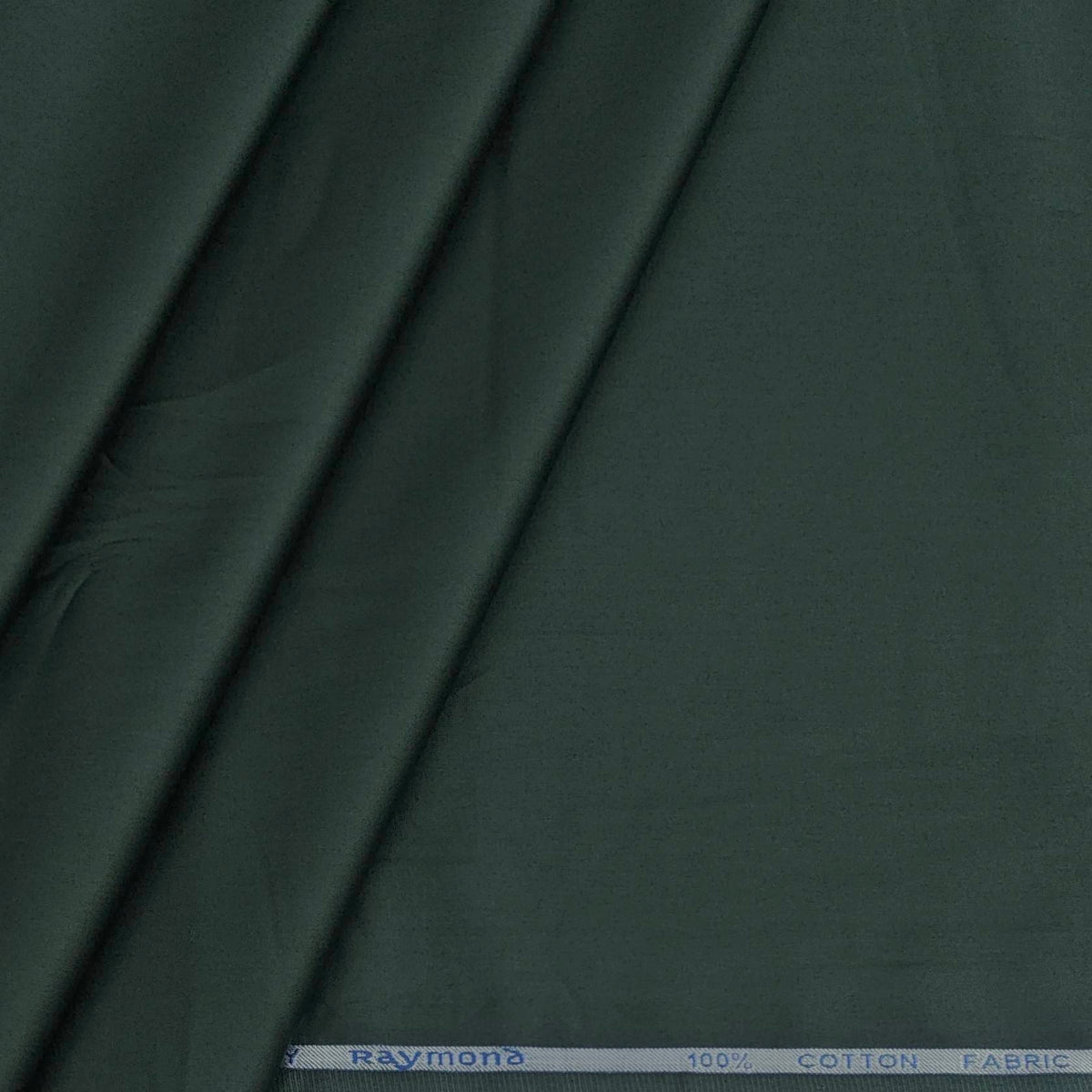 Shirt Fabric Raymond 70s Giza Cotton Plain Colour Hunter Green