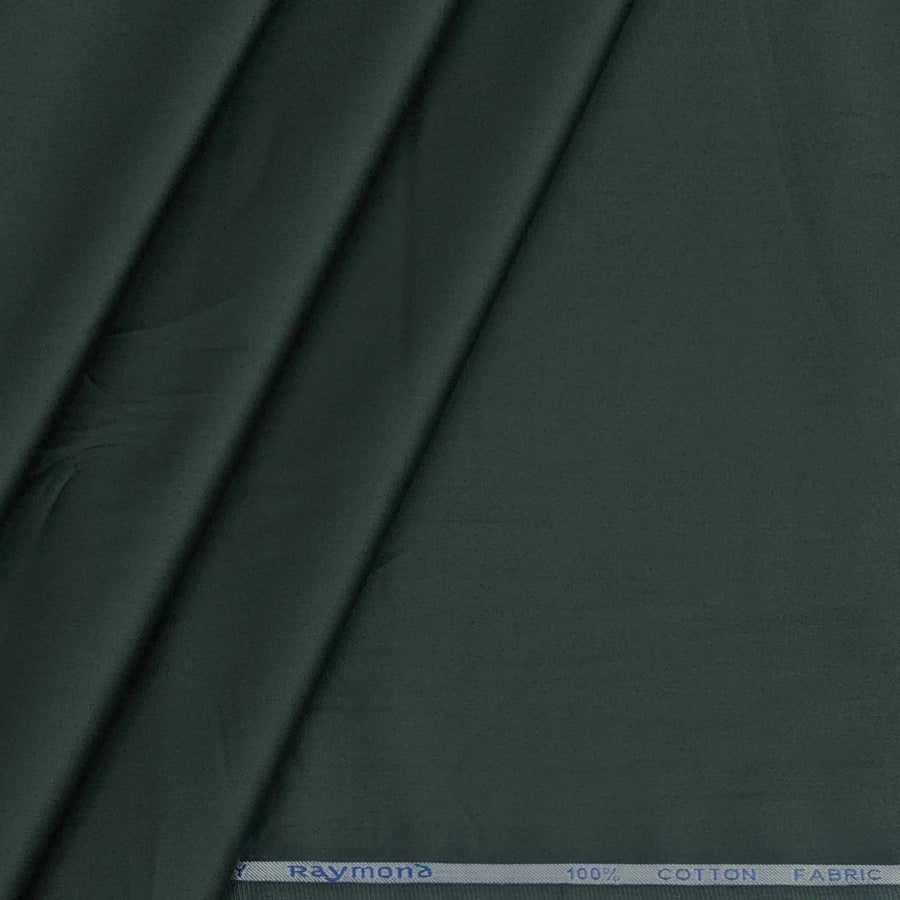 Shirt Fabric Raymond 70s Giza Cotton Plain Colour Hunter Green