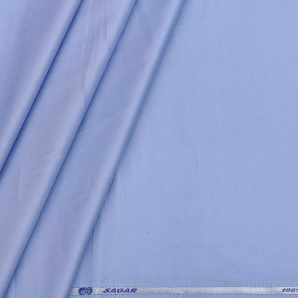 Kurta Pajama Fabric ManTire 100% Cotton Premium Plain Colour Cornflower Blue