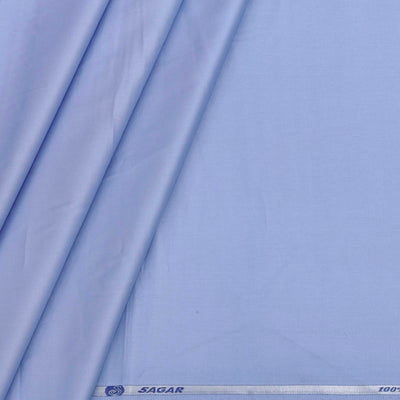 Kurta Pajama Fabric ManTire 100% Cotton Premium Plain Colour Cornflower Blue