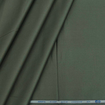 Kurta Pajama Fabric ManTire 100% Cotton Premium Plain Colour Feldgrau Green