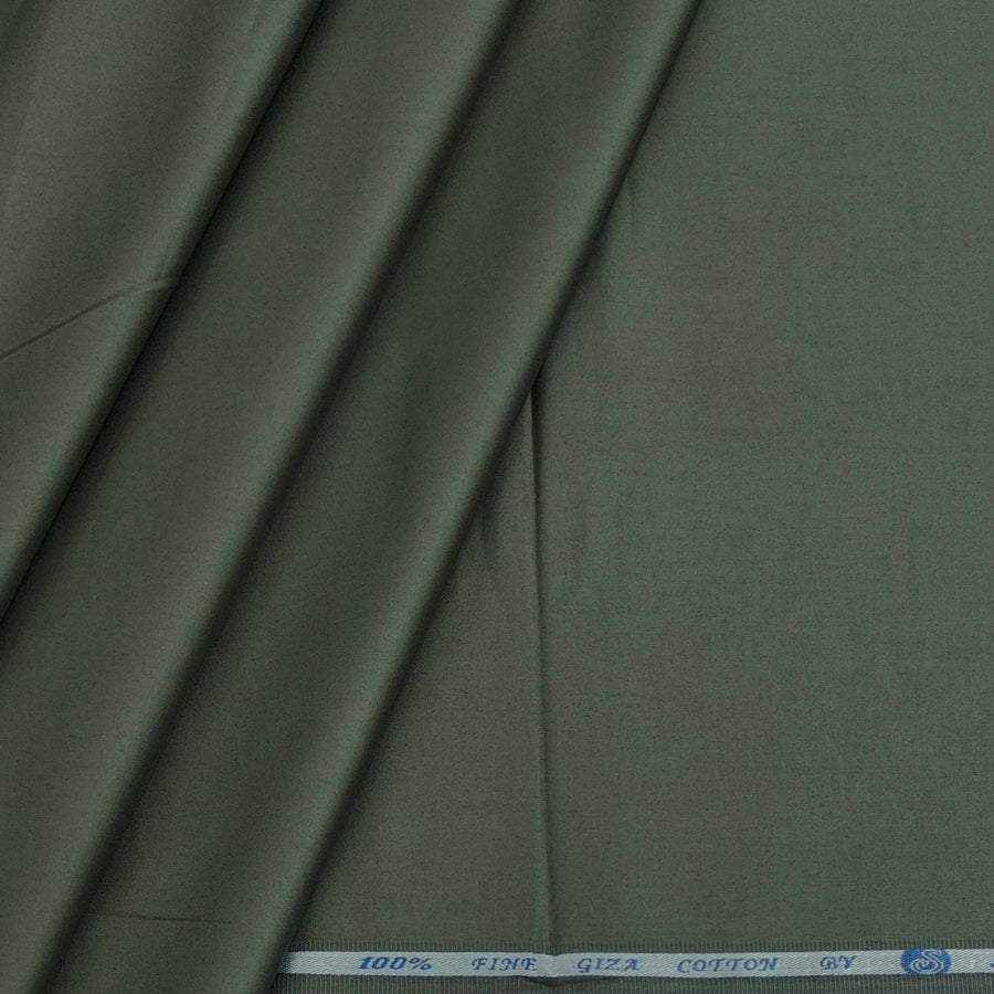 Kurta Pajama Fabric ManTire 100% Cotton Premium Plain Colour Feldgrau Green