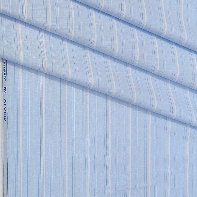 Shirt Fabric Arvind Cotton Blended Lining Colour Light Blue