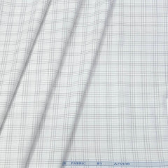 Shirt Fabric Arvind Cotton Blended Check Colour Black N White