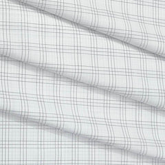 Shirt Fabric Arvind Cotton Blended Check Colour Black N White