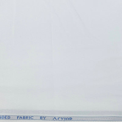 Shirt Fabric Arvind Cotton Blended Dobby Colour White