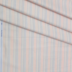 Shirt Fabric Arvind Cotton Blended Broad Lining Colour Light Peach N Light Blue