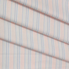 Shirt Fabric Arvind Cotton Blended Broad Lining Colour Light Peach N Light Blue