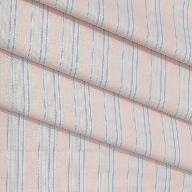 Shirt Fabric Arvind Cotton Blended Broad Lining Colour Light Peach N Light Blue