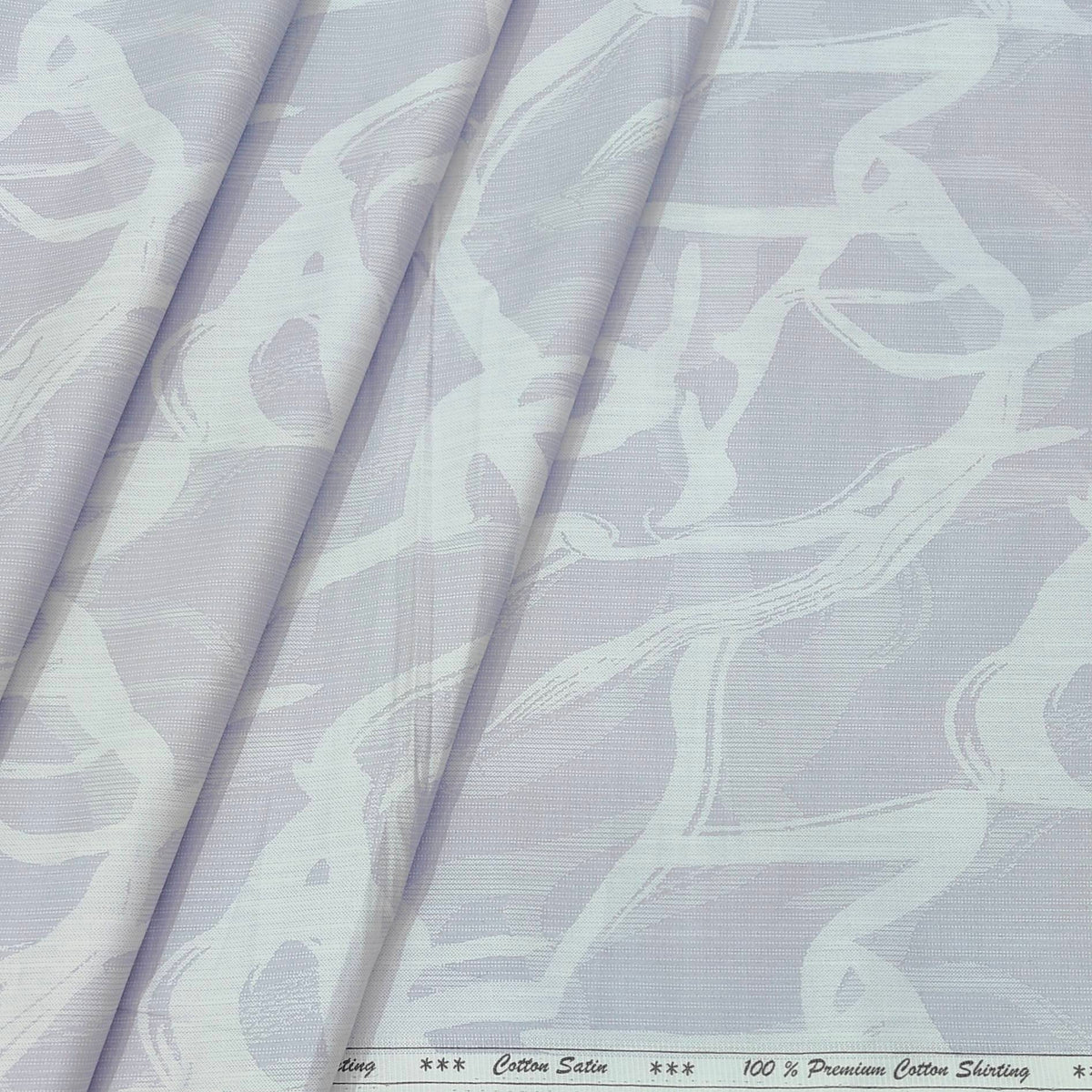 Shirt Fabric ManTire 60s Giza Cotton Printed Colour Light Lavender