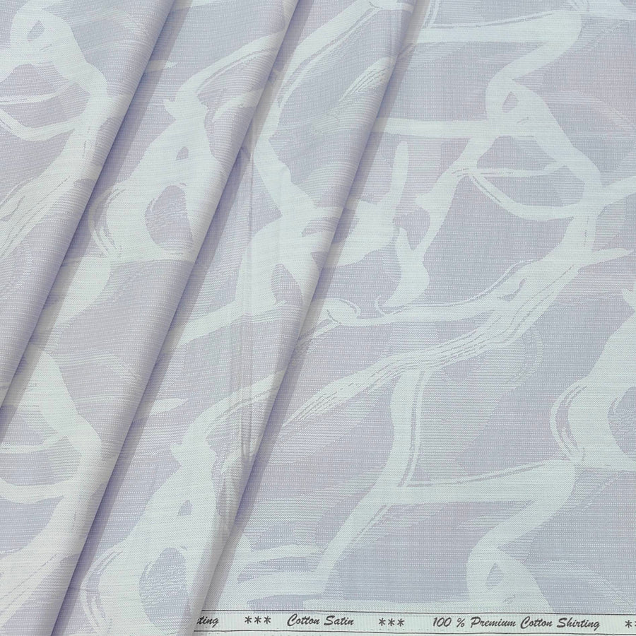 Shirt Fabric ManTire 60s Giza Cotton Printed Colour Light Lavender