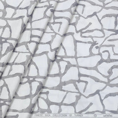 Shirt Fabric ManTire 60s Giza Cotton Printed Colour White N Grey