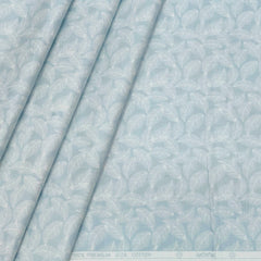 Shirt Fabric ManTire 60s Giza Cotton Printed Colour Light Blue
