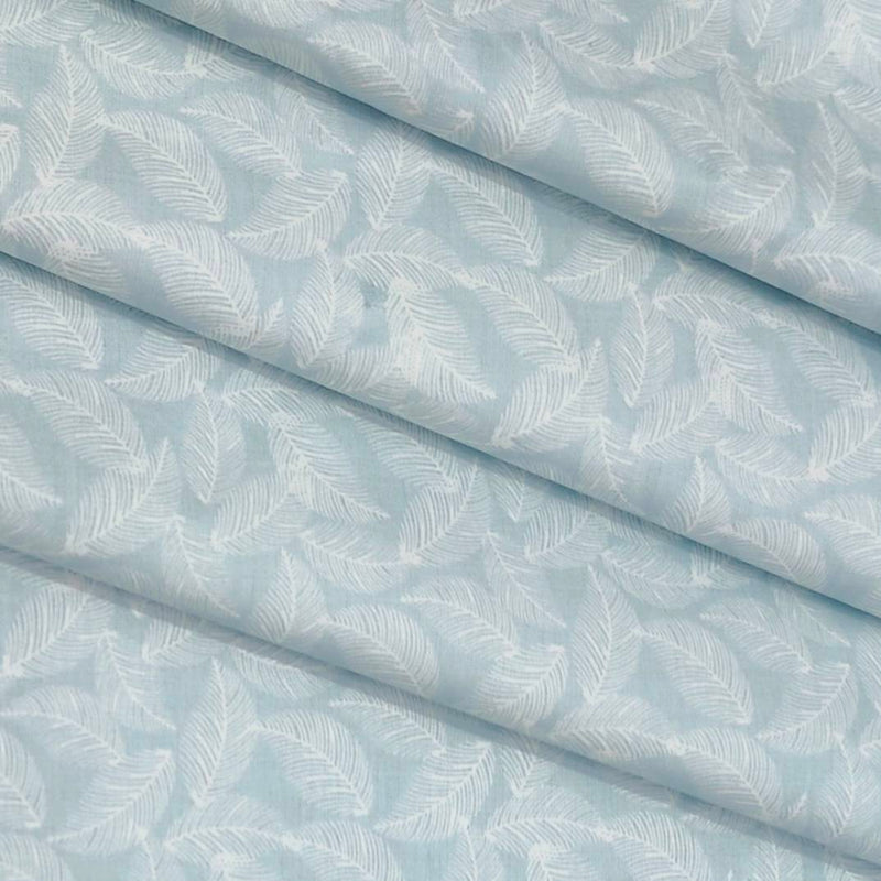 Shirt Fabric ManTire 60s Giza Cotton Printed Colour Light Blue