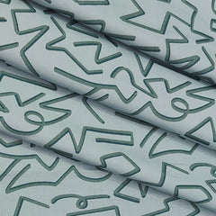 Shirt Fabric ManTire 60s Giza Cotton Printed Colour Vridian Green