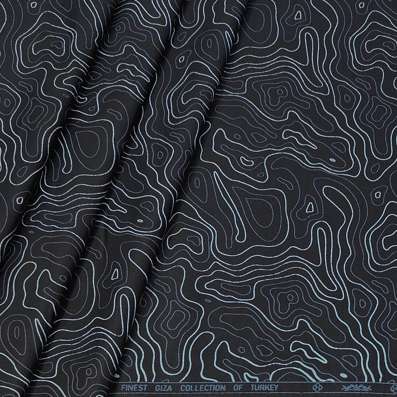 Pant Shirt Combo Pack Graviera Lycra Silver Grey Pant Printed Giza Cotton Black Shirt Fabric