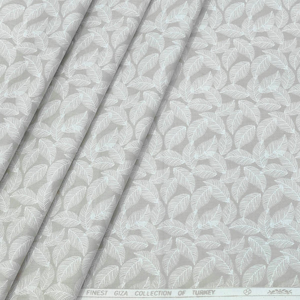 Shirt Fabric ManTire 60s Giza Cotton Printed Colour Light Brown N White